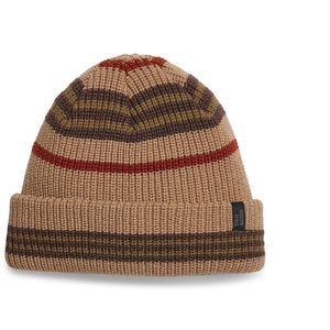 Steve Madden Men's Hat Brown One Size Multi Striped Knit Cuffed Beanie